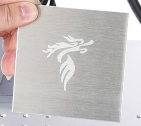 Logo marked on a metal plate