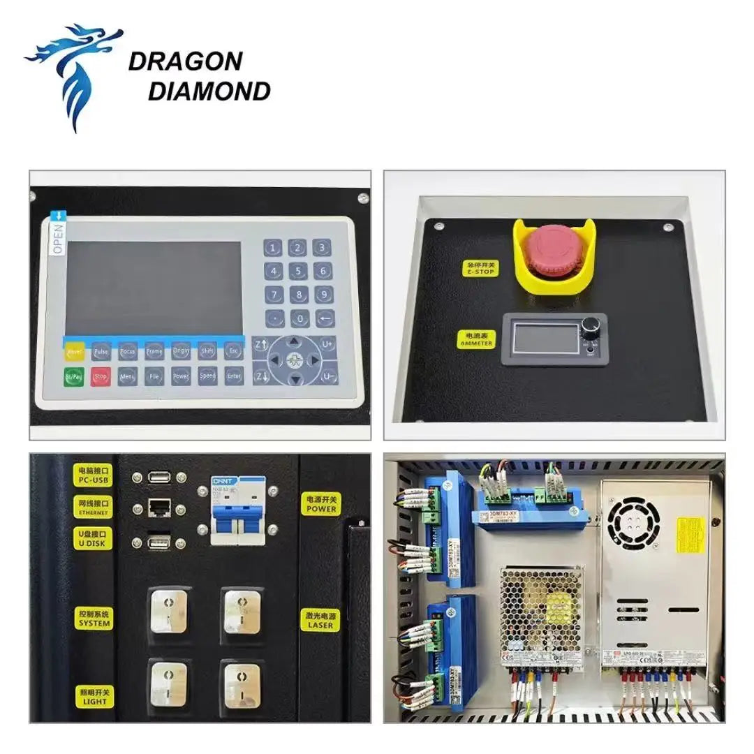 LZ-1390 Industrial CO2 Laser Cutting Machine - 100W/130W/150W Laser Engraver with Ruida RD8445 Controller
