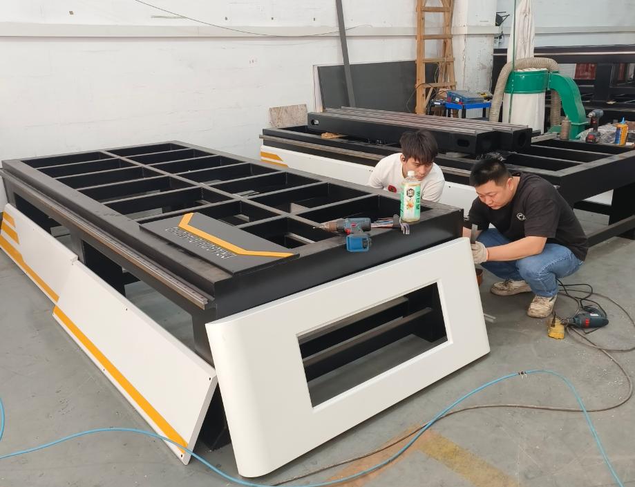 Factory machine frame assembly