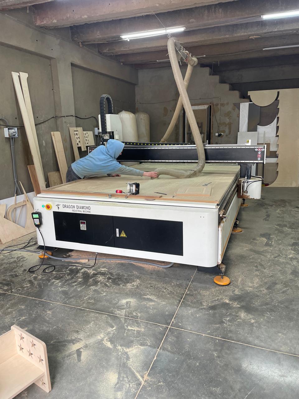 Georgia customer furniture workshop featuring Dragon Diamond CNC router