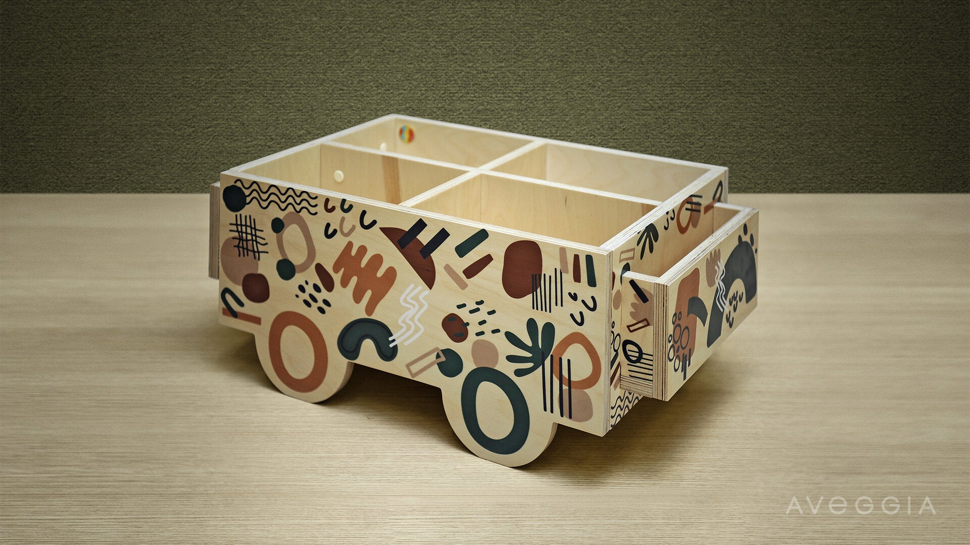 Customized plywood storage unit