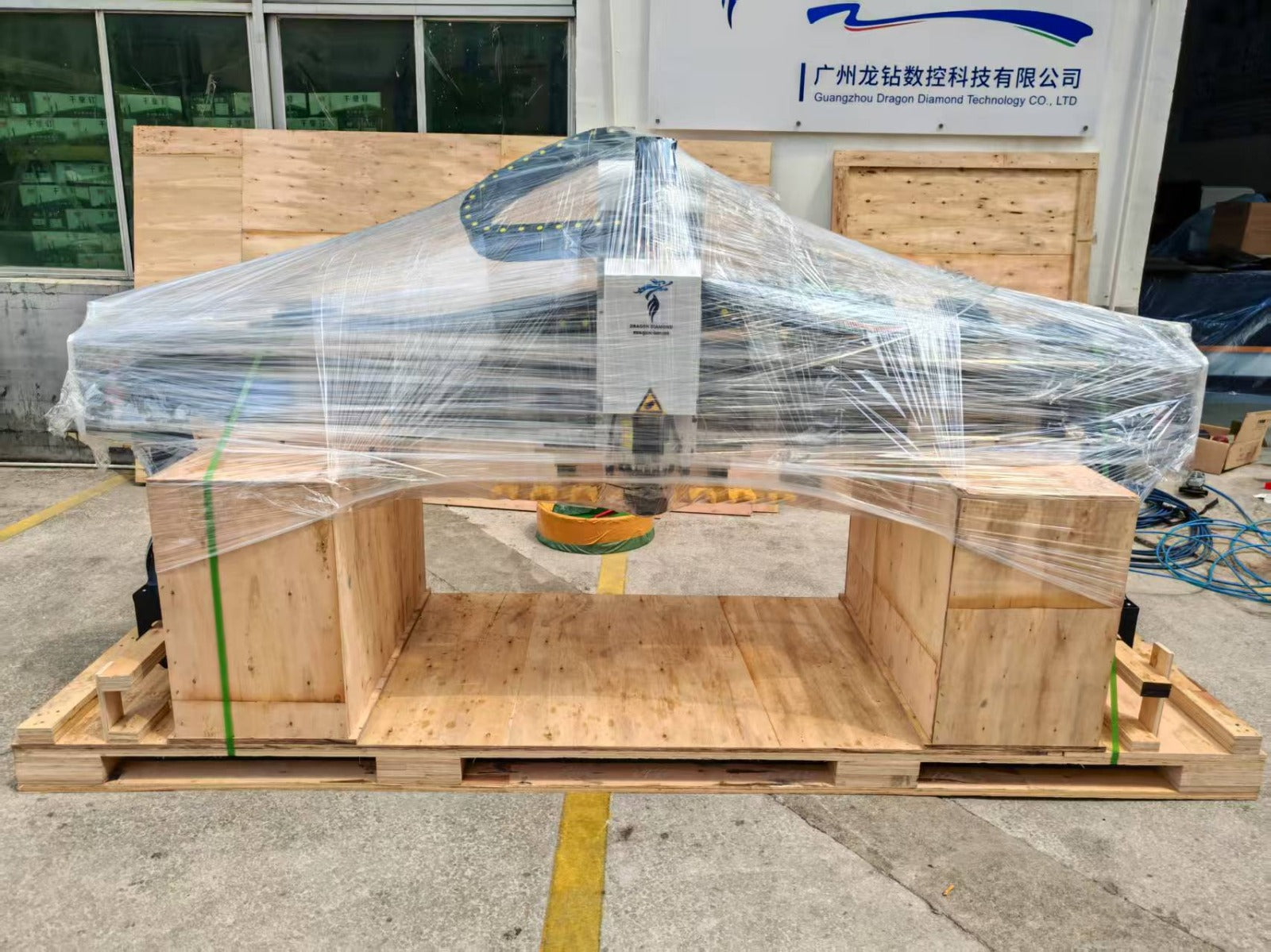 Machine ready for export packaging