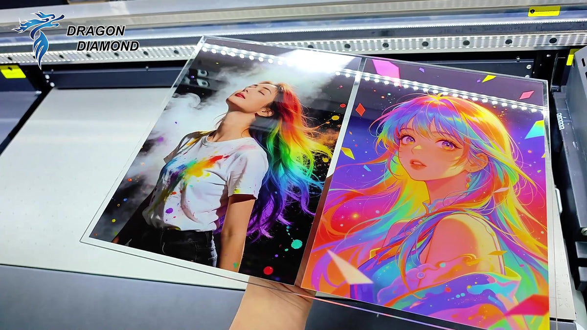 UV printing demonstration sample: Color Artwork on Clear Panels